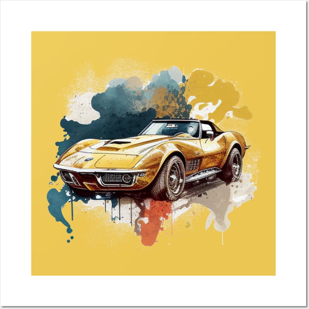 Corvette Wall Art by Mixtgifts